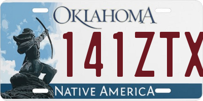 OK license plate 141ZTX