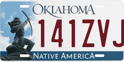 OK license plate 141ZVJ