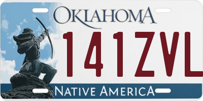 OK license plate 141ZVL