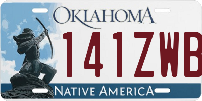 OK license plate 141ZWB