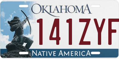 OK license plate 141ZYF