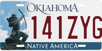 OK license plate 141ZYG