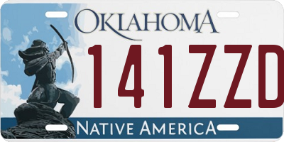 OK license plate 141ZZD