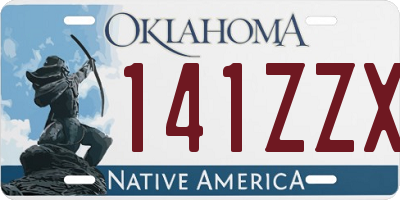 OK license plate 141ZZX