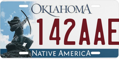 OK license plate 142AAE