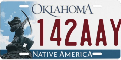 OK license plate 142AAY