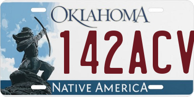 OK license plate 142ACV