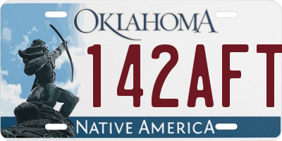 OK license plate 142AFT