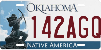 OK license plate 142AGQ