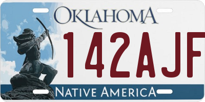 OK license plate 142AJF