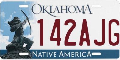 OK license plate 142AJG