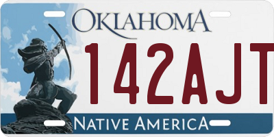 OK license plate 142AJT