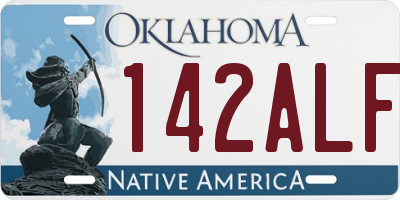 OK license plate 142ALF
