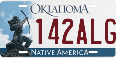 OK license plate 142ALG