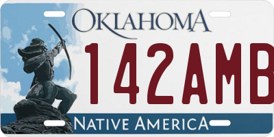 OK license plate 142AMB