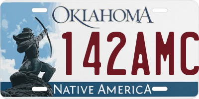 OK license plate 142AMC
