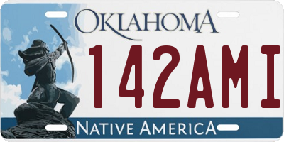 OK license plate 142AMI