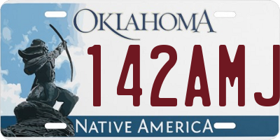 OK license plate 142AMJ