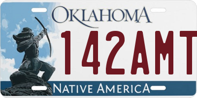 OK license plate 142AMT