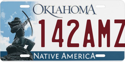OK license plate 142AMZ