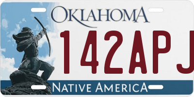 OK license plate 142APJ