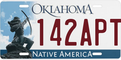 OK license plate 142APT