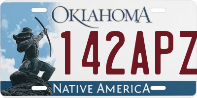 OK license plate 142APZ