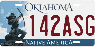 OK license plate 142ASG
