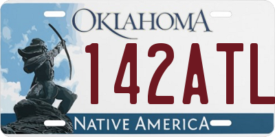 OK license plate 142ATL