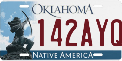 OK license plate 142AYQ