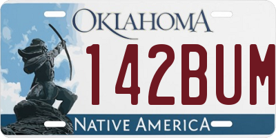 OK license plate 142BUM