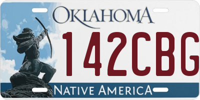 OK license plate 142CBG