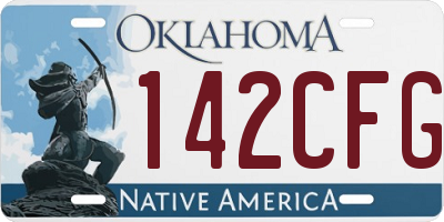 OK license plate 142CFG
