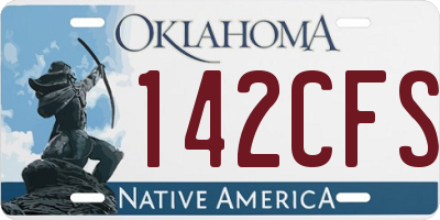 OK license plate 142CFS