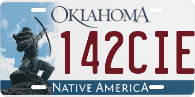 OK license plate 142CIE