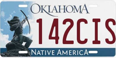 OK license plate 142CIS
