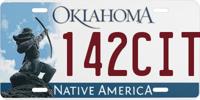 OK license plate 142CIT