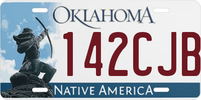 OK license plate 142CJB