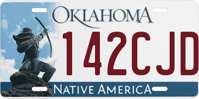 OK license plate 142CJD