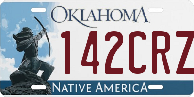 OK license plate 142CRZ