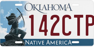 OK license plate 142CTP