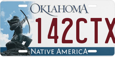 OK license plate 142CTX