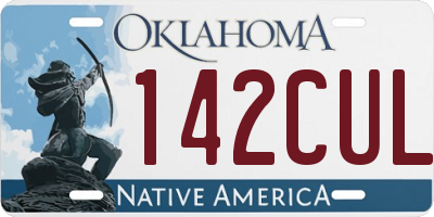 OK license plate 142CUL