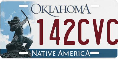 OK license plate 142CVC