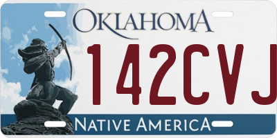 OK license plate 142CVJ