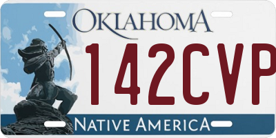 OK license plate 142CVP