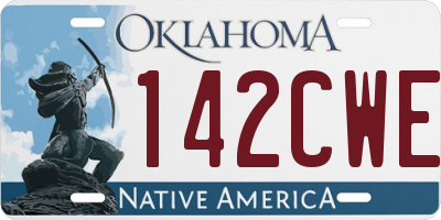 OK license plate 142CWE