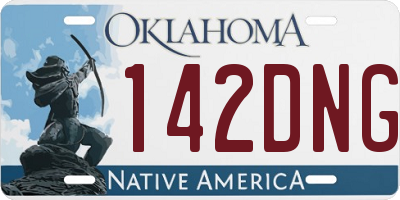 OK license plate 142DNG