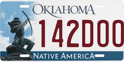 OK license plate 142DOO