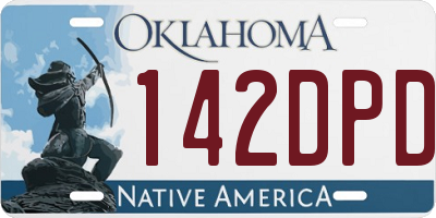 OK license plate 142DPD
